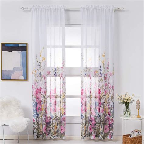 floral sheer curtains|floral sheer curtains for sale.